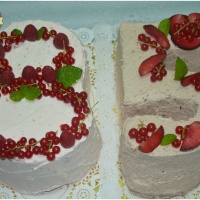Cukormentes szám torta (85), erdei gyümölcsös és fahéjas-szilvás ízzel