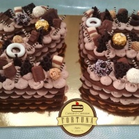 Csupa csoki sable torta szám formában