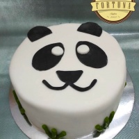 Panda torta, marcipánnal bevont, bármilyen ízben